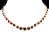 Natural Unheated African Garnet 150.76 Ct Necklace