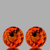 Natural Intense Orange Sapphire Pair [VVS]
