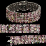 Natural Fancy Colors Tourmaline 274 Carats bracelet