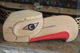West Coast Native Hand Carved 3D Eagle Head Mask