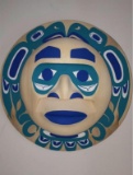 West Coast Native Blue Moon Mask with Eagle Spirit