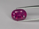 Natural Oval Ruby 3.02 Cts - Untreated - Certified