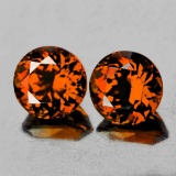 Natural Intense Orange Zircon Pair 4.50 MM - Flawless