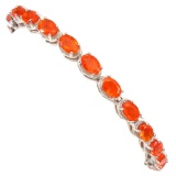 Natural Orange Fire Opal 57.22 Ct Bracelet