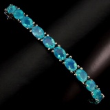 Natural  Ethopian Blue Fire Opal 68.24 Ct Bracelet