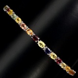 Natural Fancy Color Sapphire Bracelet