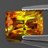 Natural Bi-Color Orange/Yellow Sphalerite 11x8 MM - VVS