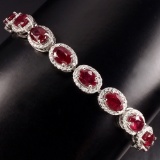 Genuine Vivid / Blood Red Ruby Bracelet