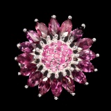 Natural  Pink Ruby Rhodolite Garnet Ring