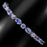 Natural Top Blue Violet Tanzanite Bracelet