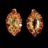 Natural Top Rich Yellow Citrine Earring
