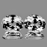 NATURAL Diamond Colorless WHITE TOPAZ Pair Flawless