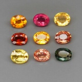 Natural  Fancy Color Sapphire  9Pcs/3.93Ct.