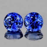 Natural AAA Royal Blue Rare Benitoite Pair - Flawless