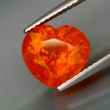Natural Fanta Orange Spessartite Garnet Heart