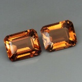 Natural Imperial Champagne Topaz Pair