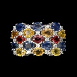 Natural Multi-color Sapphire Ring