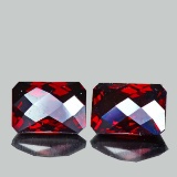 Natural Red Mozambique Garnet Pair 10x7 MM - Untreated