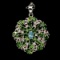 Natural  Topaz Chrome Diopside Rhodolite Pendant