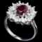 Genuine Vivid Red Ruby Ring