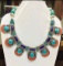 Tibet Hand Made Turquoise, Coral, Lapis Lazuli Necklace