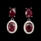 Natural Top Blood Red Ruby Earrings