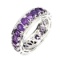 Natural Intense Purple Amethyst Ring