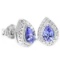 NATURAL AAA BLUE TANZANITE PEAR Earrings