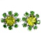 NATURAL GREEN PERIDOT & CHROME DIOPSIDE Earrings