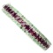 Natural Rhodolite Garnet & Columbian Emerald Bangle