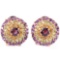 NATURAL RH-GARNET AMETHYST PERIDOT  CITRINE Earrings