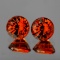 Natural Mandarin Orange Spessartite Garnet Pair