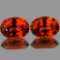 Natural Mandarin Orange Spessartite Garnet Pair