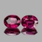 Natural Raspberry Red Pink Rhodolite Garnet Pair - FL