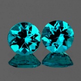 Natural Rare Brazil Blue Apatite Pair 6.50 MM - VVS