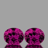 Natural AAA Magenta Purple Rhodolite Garnet Pair