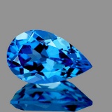 NATURAL INTENSE SWISS BLUE TOPAZ 15x9 MM