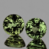 Natural AAA Fire Green Sapphire Pair VVS