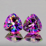 Natural AAA Pinkish Purple Mystic Topaz Pair - Flawless