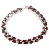 NATURAL AAA DARK ORANGE RED GARNET Bracelet