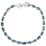 Natural London Blue Topaz 62 Carats Bracelet