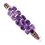 Natural Amethyst Rhodolite Garnet 75.99 Ct Bangle