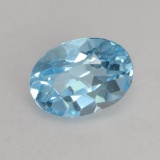 NATURAL SKY BLUE TOPAZ 12x9 MM - FLAWLESS