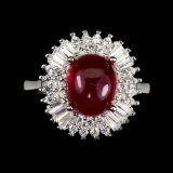 Oval Red Ruby 10x8 MM Ring