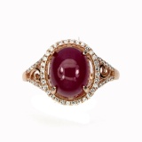 Genuine Oval Red Ruby 10x8 MM Ring