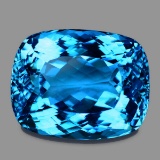 Natural AAA Fire Swiss Blue Topaz 33.90 Cts - FL