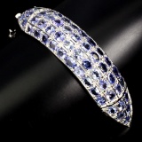 Natural Blue Violet Tanzanite 166.89 Cts Bangle