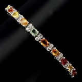 Natural Fancy Colors Sapphire 46.96 Ct Bracelet