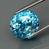 Natural Blue Cambodian Zircon 10.66 Ct