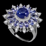 Natural Top Blue Violet Tanzanite 34.61 Ct  Ring